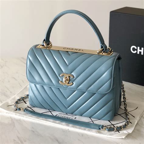 chanel flap bag with top handle chevron